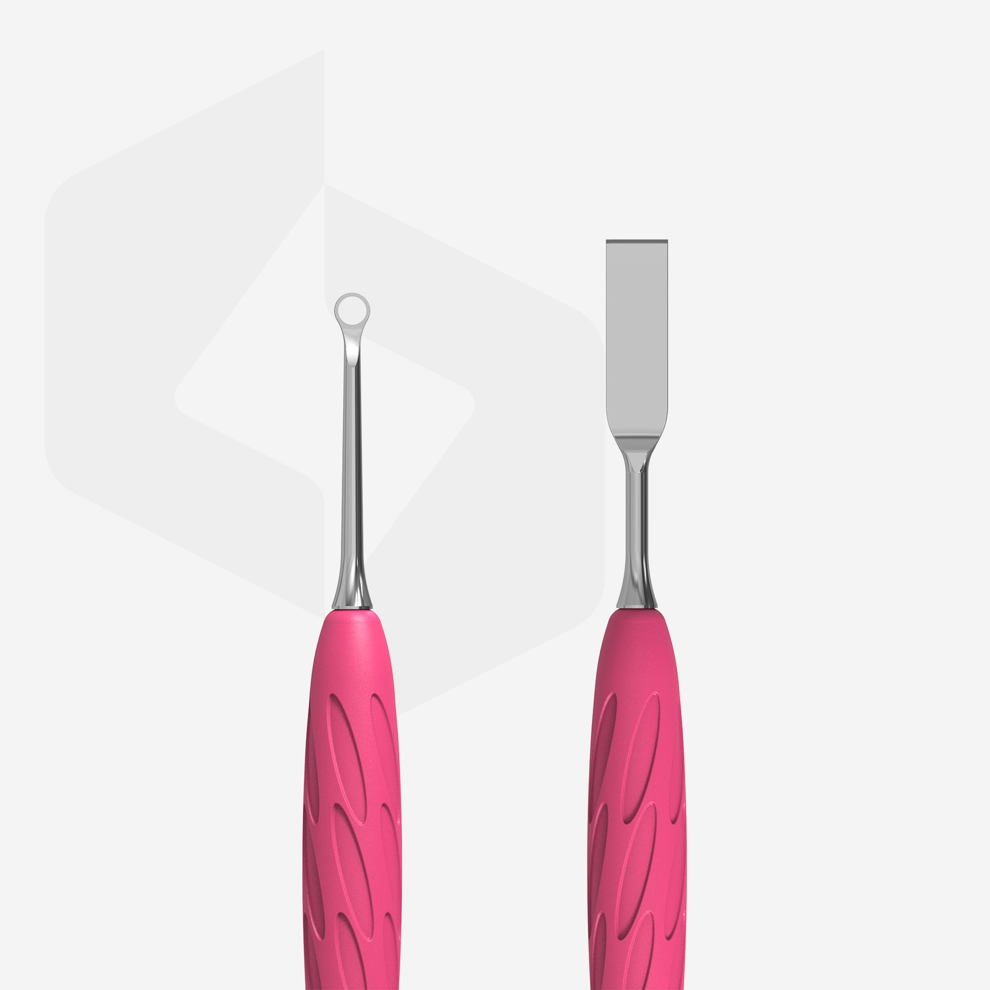 Staleks- Manicure pusher Gummy with silicone handle UNIQ 11 TYPE 1 (straight flat and loop pusher)