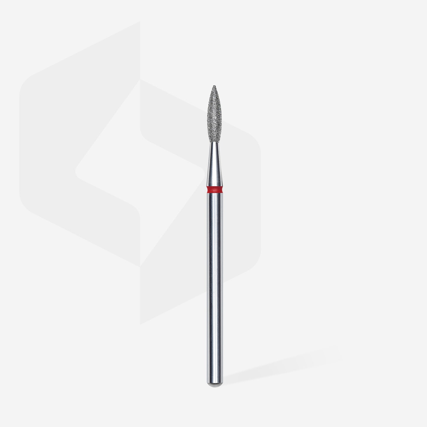 Staleks- Diamond nail drill bit pointed flame red EXPERT head diameter 2,1 mm / working part 8 mm